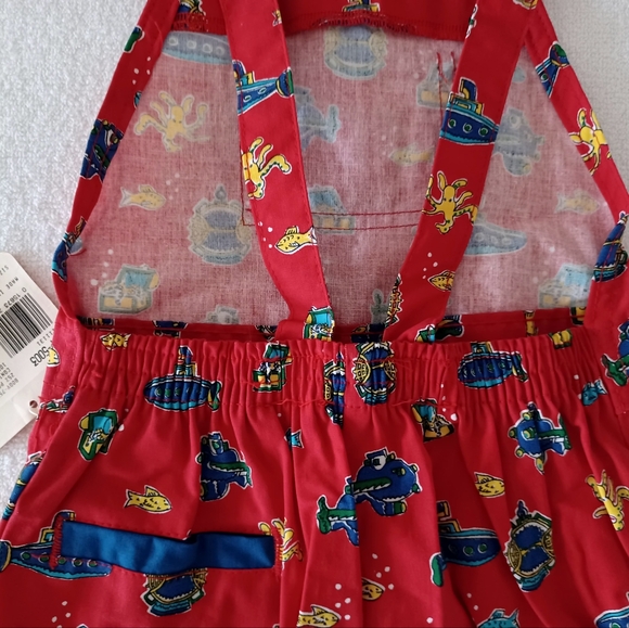 Vintage OshKosh B'Gosh Boy's Overalls with Submarins Print, size 7 - Picture 10 of 14